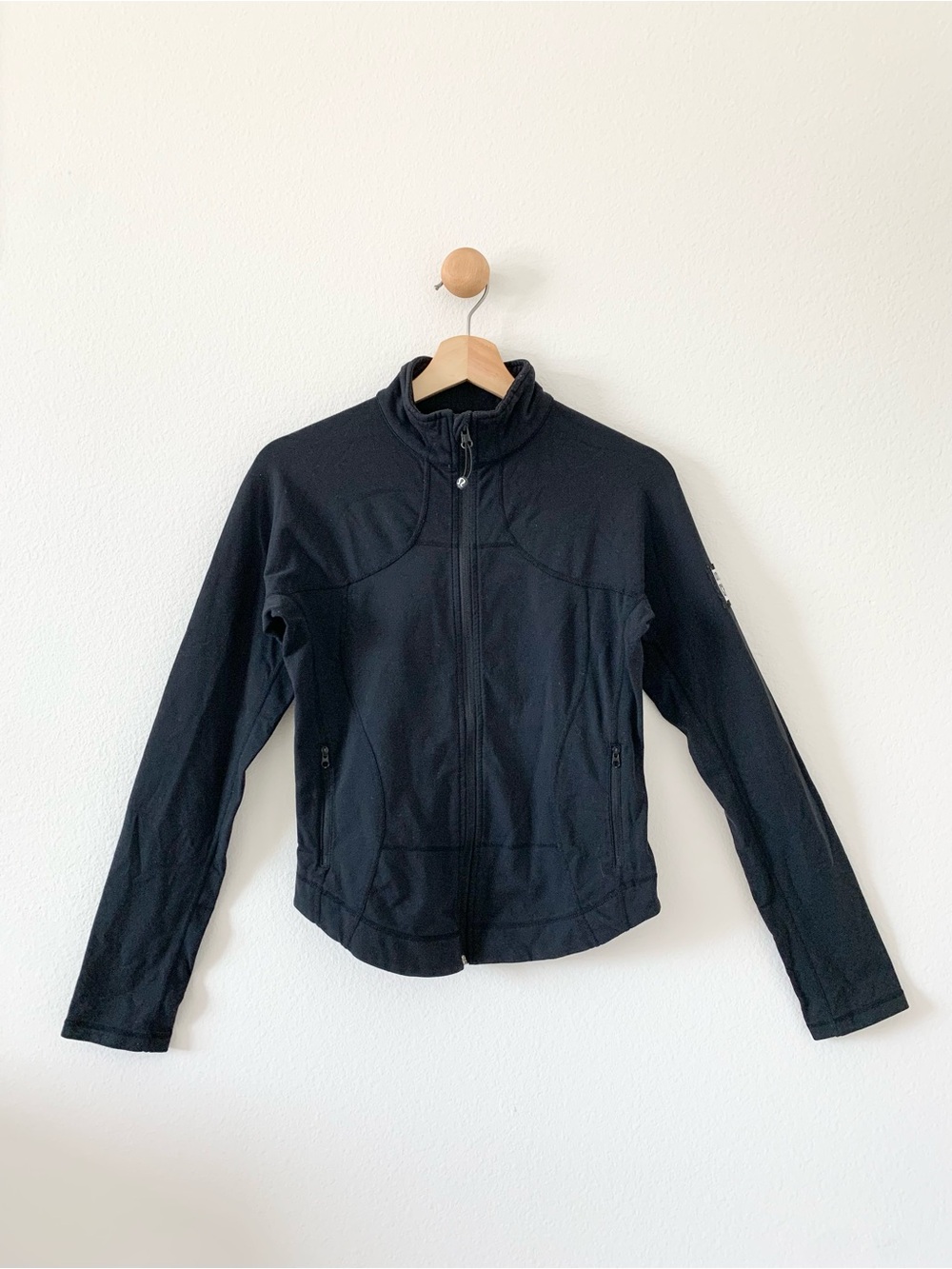 Lululemon Define Black Move the Crowd Yoga Sports Running Zip Up Slim Jacket US8